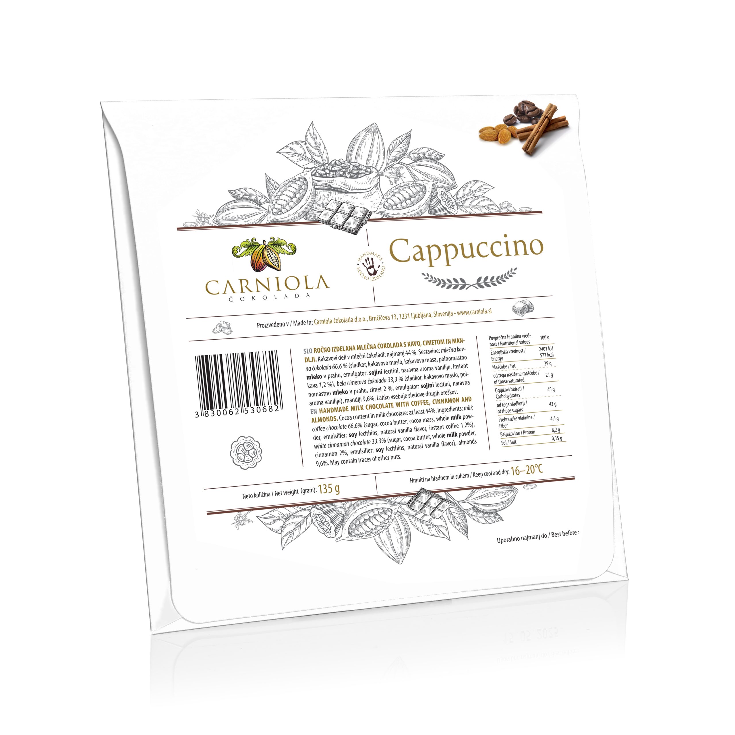 <b>Čokolada Cimet Cappuccino</b> <br />135 g - Image 2